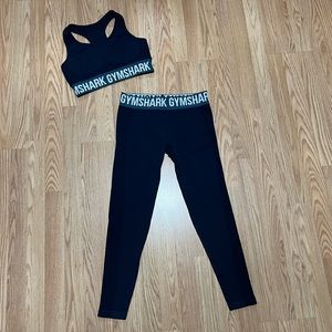 Women's M Medium GYMSHARK Sports Bra & Leggings Set-Navy-Very Nice!!!